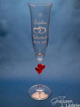 Brautpaarglas *red Love*
